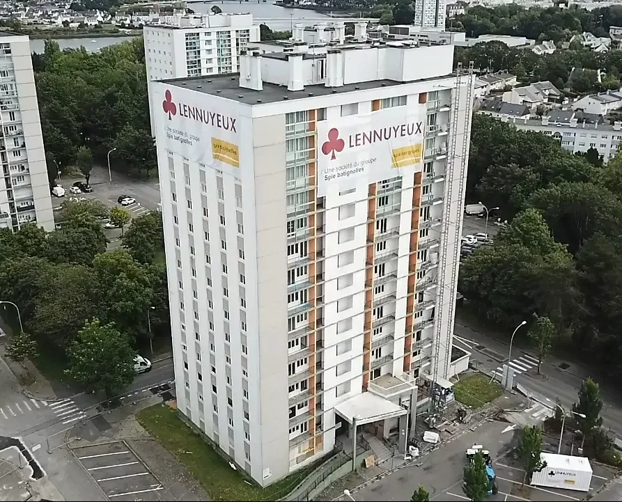 Spie batignolles Le Foll TP deconstruction tours Lorient