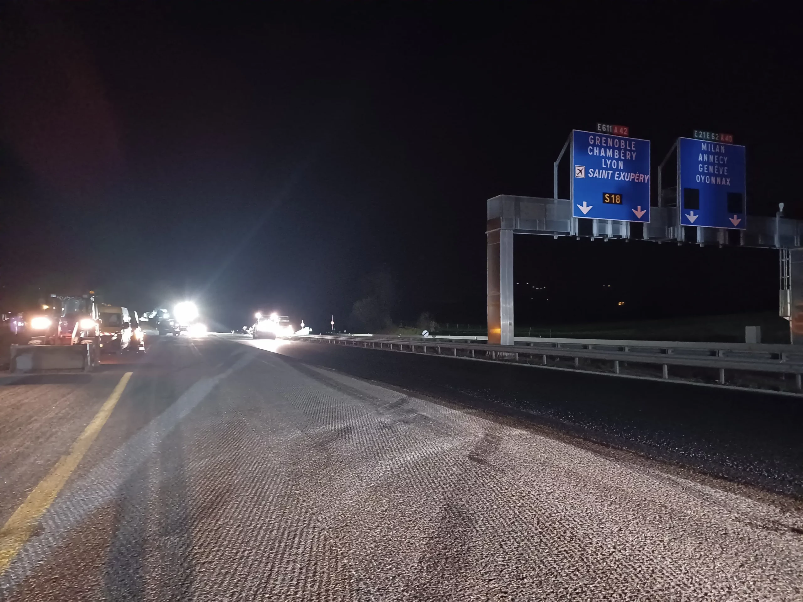 Chantier A40 Spie batignolles malet